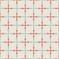 Abstract seamless pattern of ÃÂrosses with rounded corners. Royalty Free Stock Photo